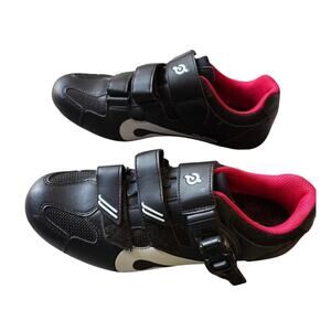 Unisex Size 40 Peloton Cycling Shoes with Delta Cleat Compatibility Black/Red